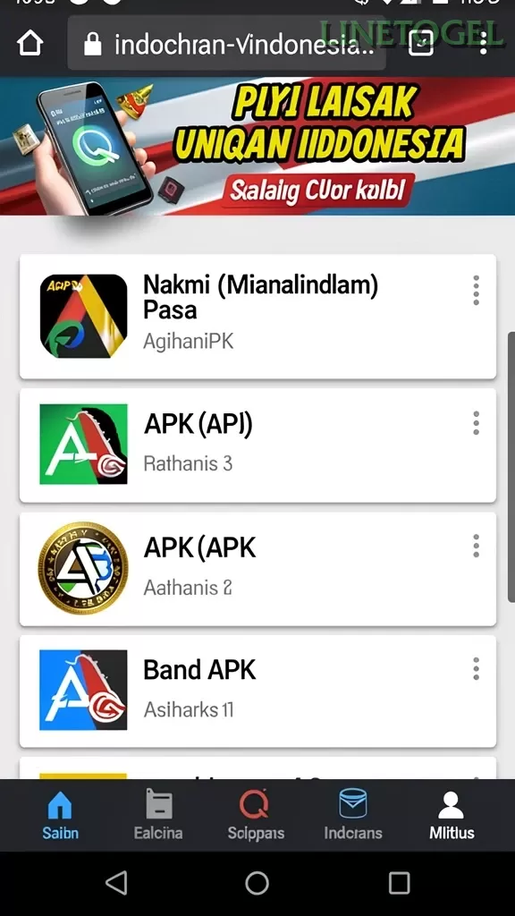 Cuplikan layar RIP3 — aktivitas